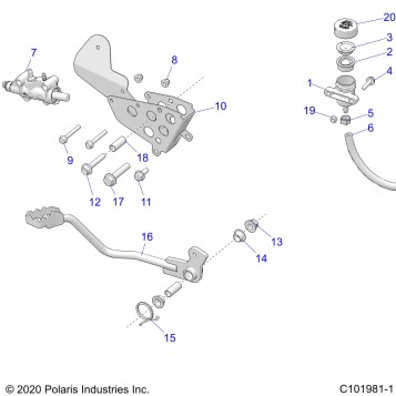 BRAKES, BRAKE PEDAL and MASTER CYLINDER - A26SXR95AG (C101981)