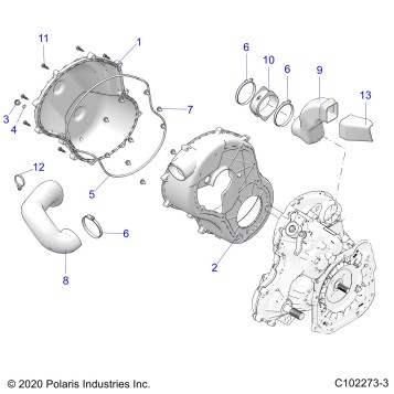 BODY, CLUTCH COVER - A21SYE85AP/CAP (C102273-3)