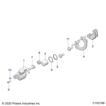 BRAKES, FRONT CALIPER - A23SVA85A3 (C102166)