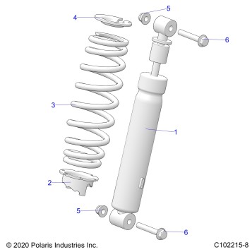 SUSPENSION, SHOCK, FRONT - A22SXN85A4 (C102215-8)