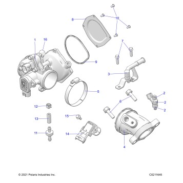ENGINE, THROTTLE BODY and FUEL RAIL - A26SEE50B1/B4 (C0211645)