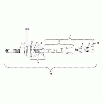 CV JOINT - BTB - W98CH50A(C)(D)(E)(F) (4950135013b004)