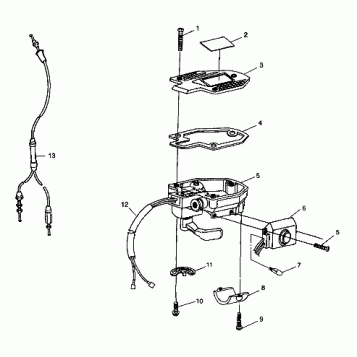 CONTROLS - THROTTLE ASM./CABLE - S98CH50E(B) (4950135013b010)