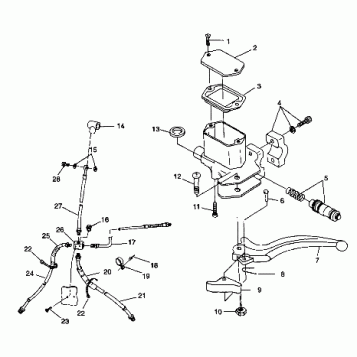 CONTROLS - MASTER CYLINDER/BRAKE LINE - W98CH50A(C)(D)(E)(F) (4950135013b011)