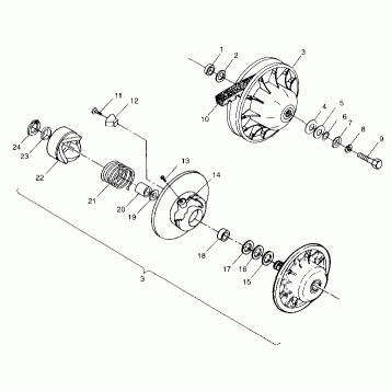 DRIVEN CLUTCH - W98CH50A(C)(D)(E)(F) (4950135013c005)