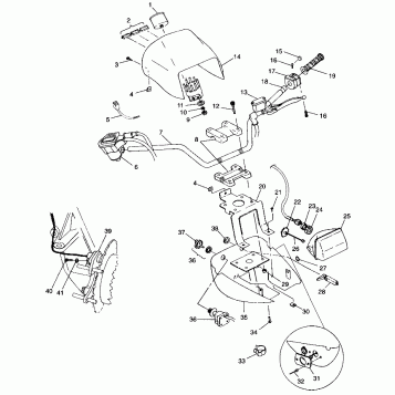 HANDLEBAR and HEADLIGHT POD - A99CH50AC (4952455245b013)