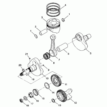CRANKSHAFT and PISTON - A99CH50AC (4952455245d009)