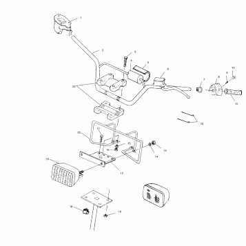 HANDLEBAR/HEADLIGHT - A99BG38CB (4952505250b009)