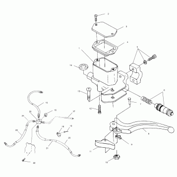 CONTROLS - MASTER CYLINDER/BRAKE LINE - A99BG38CB (4952505250b012)