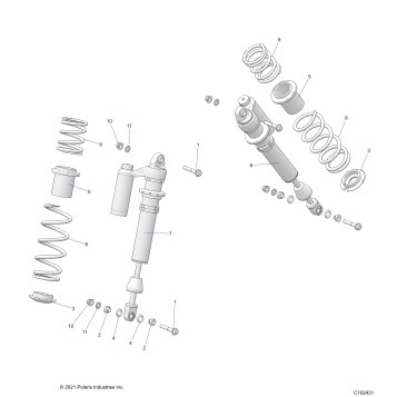 SUSPENSION, SHOCK, FRONT - A23SGE95AN (C102431)