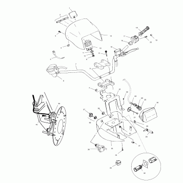 HANDLEBAR and HEADLIGHT POD - A00CH46CA (4954785478B011)