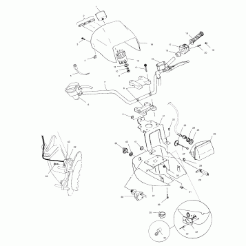 HANDLEBAR and HEADLIGHT POD - A00CH50AA (4954805480C001)