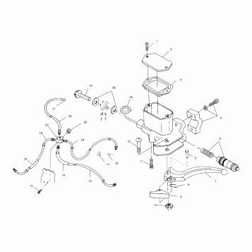 CONTROLS - MASTER CYLINDER/BRAKE LINE - A00CL50AA (4954815481B010)