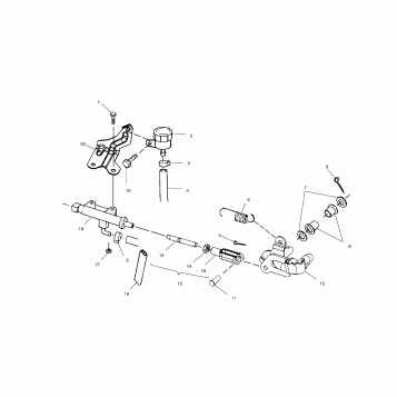 REAR BRAKE MASTER CYLINDER - A00BA25CA (4954825482B014)