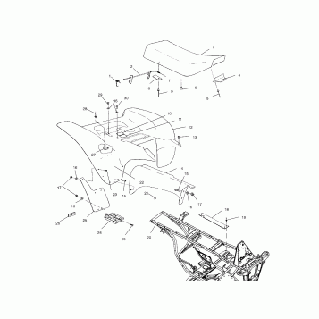 REAR CAB - A00BA38CA (4954835483A006)
