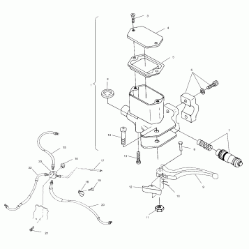 CONTROLS - MASTER CYLINDER/BRAKE LINE - A00BA38CA (4954835483B009)