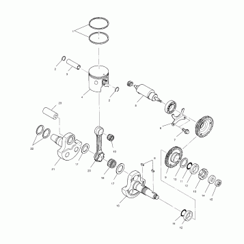 PISTON and CRANKSHAFT - A00BA38CA (4954835483C012)