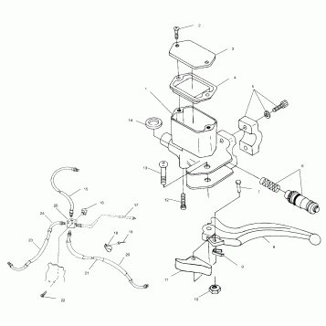 CONTROLS - MASTER CYLINDER/BRAKE LINE - A00BG38CA (4954845484B013)