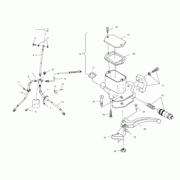 CONTROLS - MASTER CYLINDER/BRAKE LINE - A00CG38CA (4954875487B010)