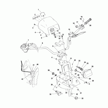 HANDLEBAR and HEADLIGHT POD - A00CG38CA (4954875487B013)