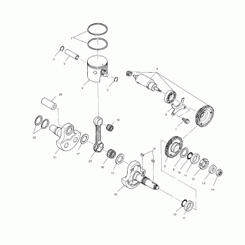 PISTON and CRANKSHAFT - A00CG38CA (4954875487D005)