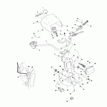 HANDLEBAR and HEADLIGHT POD - A00CD50AA (4954885488B011)