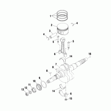 CRANKSHAFT and PISTON - A00CK32AA (4954895489C010)