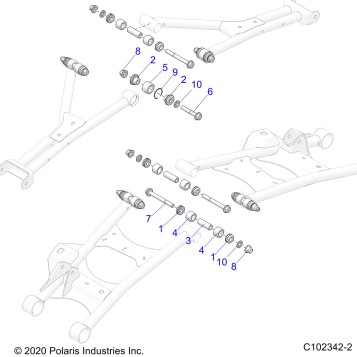 SUSPENSION, REAR CONTROL ARM, MOUNTING - A23SGE95AN (C102342-2)
