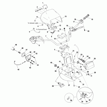 HANDLEBAR and HEADLIGHT POD - A00CH33AA (4957715771B013)