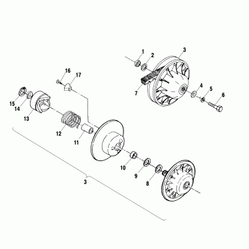 DRIVEN CLUTCH - A00CH33AB (4957715771C004)
