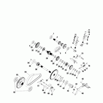 GEARCASE (Internal Components) - A00CH33AB (4957715771C013)
