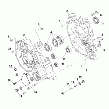 CRANKCASE - A00CH33AB (4957715771D002)
