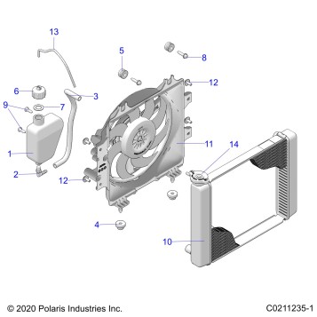 ENGINE, COOLING SYSTEM, RADIATOR, FAN & OVERFLOW BOTTLE - A26SEE50B1/B4 (C0211235-1)