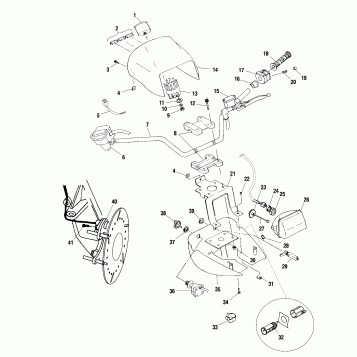 HANDLEBAR and HEADLIGHT POD - A00CH33AC (4959905990B013)
