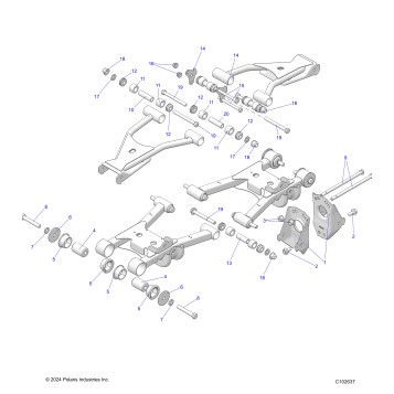 SUSPENSION, MIDDLE CONTROL ARM MOUNTING - A25SKE57A1 (C102637)