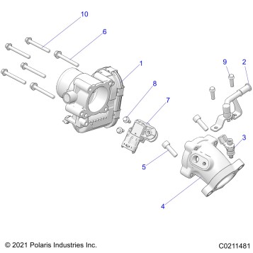 ENGINE, THROTTLE BODY and FUEL RAIL - A24SHR57AM (C0211481)