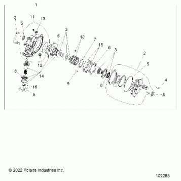 DRIVE TRAIN, FRONT GEARCASE - A23SHR57AH (102288)