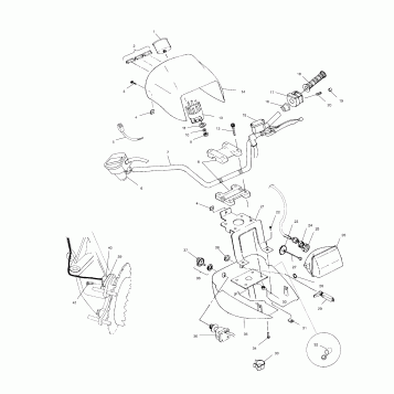 HANDLEBAR and HEADLIGHT POD - A01CH50AD (4960026002B013)