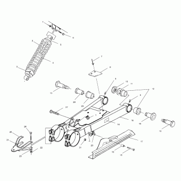 SWING ARM/SHOCK MOUNTING - A00AA32AB (4960076007B011)