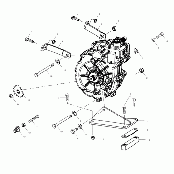 GEARCASE MOUNTING - A00AA32AB (4960076007C006)