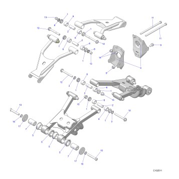 SUSPENSION, REAR CONTROL ARM, MOUNTING - A25SDA57A7/E57A4 (C102511)