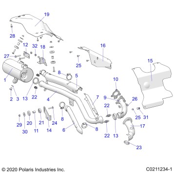 ENGINE, EXHAUST - A21SEZ57AM/AN (C0211234-1)