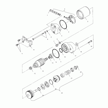 STARTING MOTOR - A01BA25CA (4963666366C011)