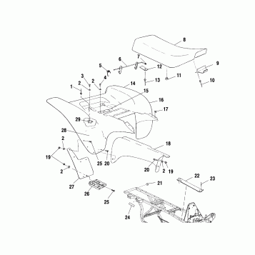 REAR CAB - A01BA50AA (4963716371A004)