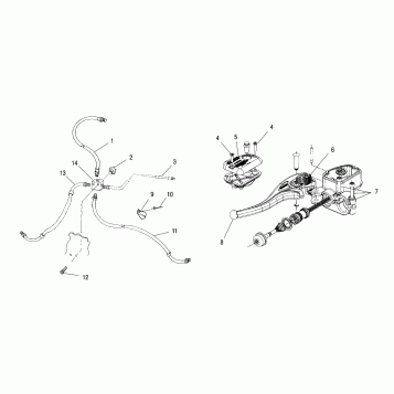 CONTROLS - MASTER CYLINDER/BRAKE LINE - A01BA50AB (4963716371B010)