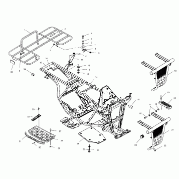 BUMPER and RACK MOUNTING - A01AA32AA (4963816381A005)