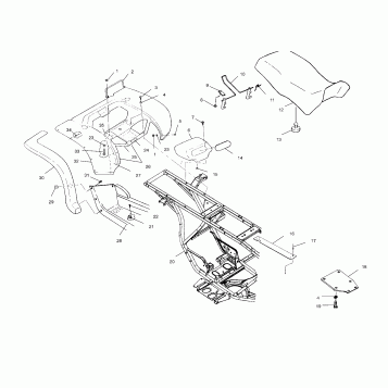 REAR CAB and SEAT - A01CG38CA (4963916391A004)