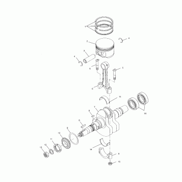 CRANKSHAFT and PISTON - A01AA32AA (4963816381C011)