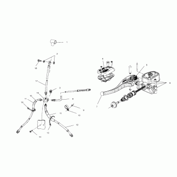 CONTROLS - MASTER CYLINDER/BRAKE LINE - A01CD32AA (4964026402B013)