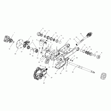 SWING ARM/REAR GEARCASE MOUNTING - A01CD32AA (4964026402D004)